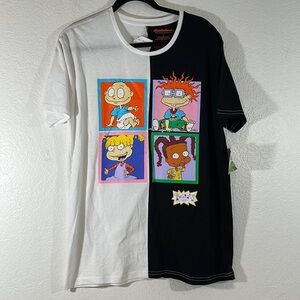 NICKELODEON RUGRATS Graphic Logo Tee Short Sleeve T-shirt Size Large